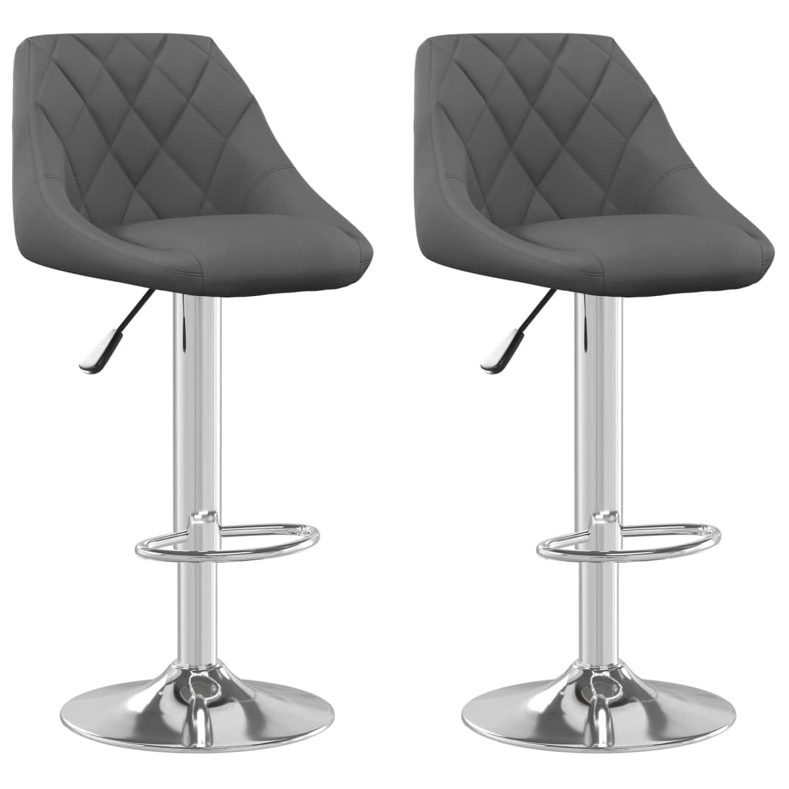 Homgoday Taburetes de bar, 2 unidades, color gris oscuro, de terciopelo, silla de oficina, silla de oficina, silla de escritorio, para salón o dormitorio