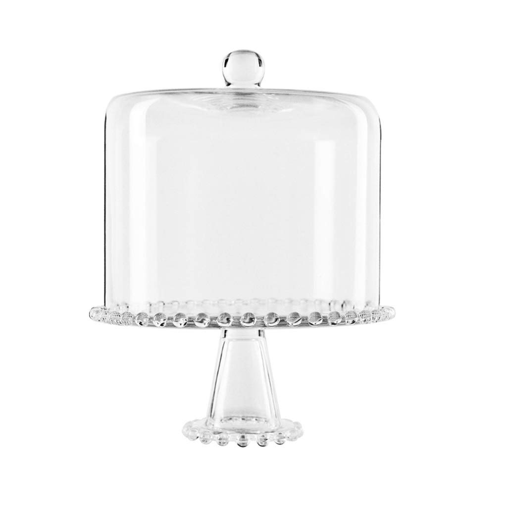 Glasverpackung, Heimgebrauch, Obstkuchen-Glasabdeckung, Party, Dessert, Tisch, Kuchenständer, Laden, Lebensmittel-Ausstellungsplatte(27.5 * 26CM)