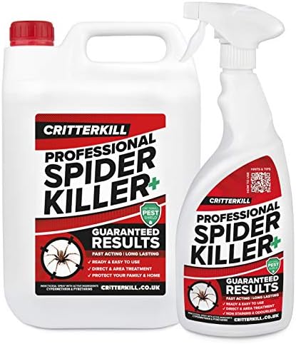 5+1L CritterKill Professional Spider Killer Spray | Guaranteed Results | As Used by Pest Control [6 Litres]