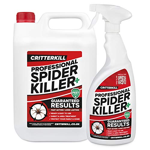 5+1L CritterKill Professional Spider Killer Spray | Guaranteed Results | As Used by Pest Control [6 Litres]