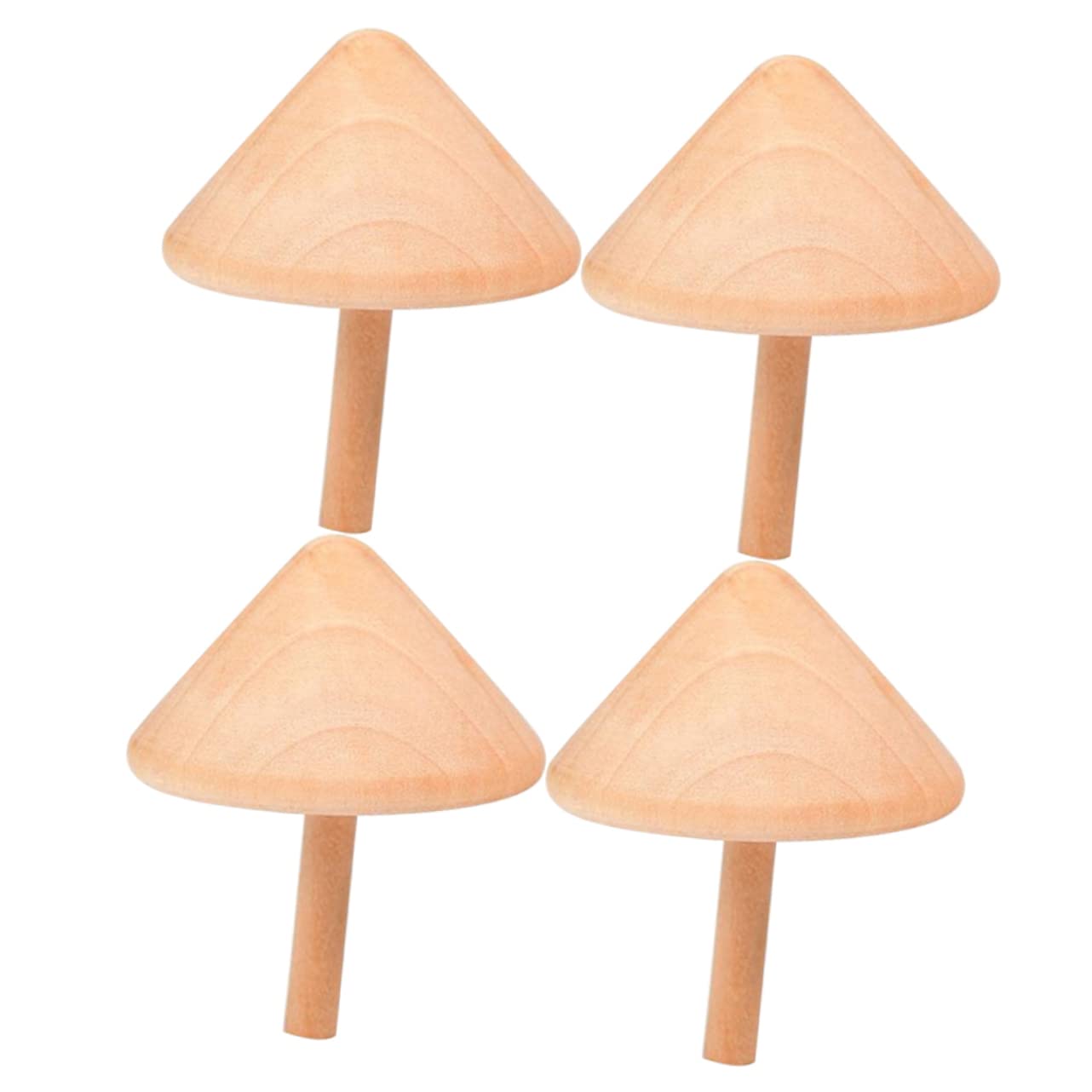 Vaguelly 4pcs Wooden Spinning Top for Boys Preschool Kindergarten Interesting Gyro Portable Funny Gyro Playthings Wooden