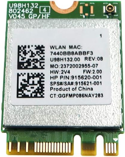 Realtek RTL8821CE PCI-Express 802.11AC WLAN Bluetooth 4.2 WiFi Card 915620-001