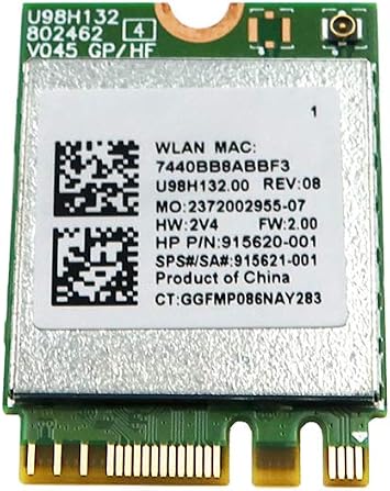 Realtek RTL8821CE PCI-Express 802.11AC WLAN Bluetooth 4.2 WiFi Card 915620-001