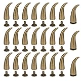 PH PandaHall 40 Sets Cat Claw Spikes and Studs, 20mm Vintage Cone Screw Rivets Punk Metal Rivets Screwback Spikes for Handbag Shoes Leather Accessories Clothing DIY Craft Decoration, Antique Bronze