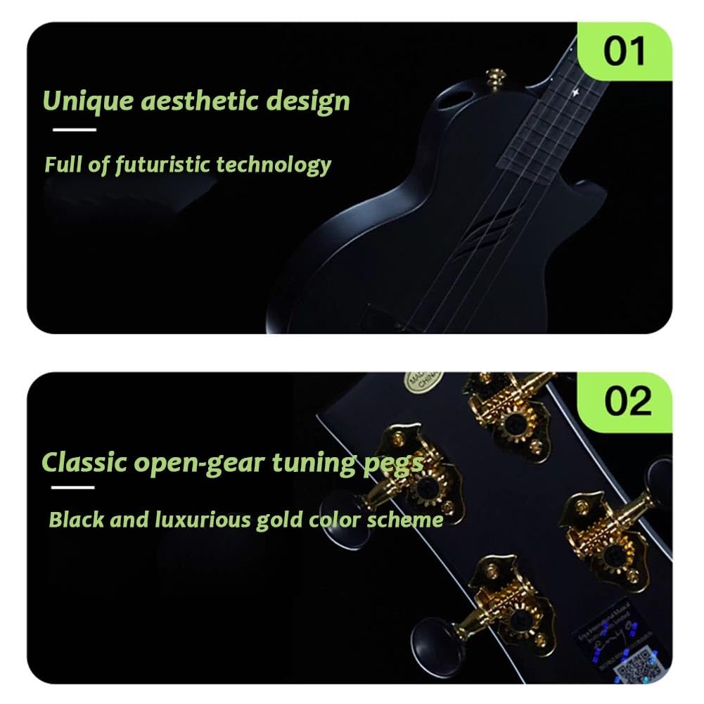 Ukelele Soprano De 23 Pulgadas Para Principiantes, Guitarra Hawaiana De Cuatro Cuerdas Con Funda, Cuerdas De Repuesto, Afinador Y Púas Para Adultos Y Adolescentes(Azul)
