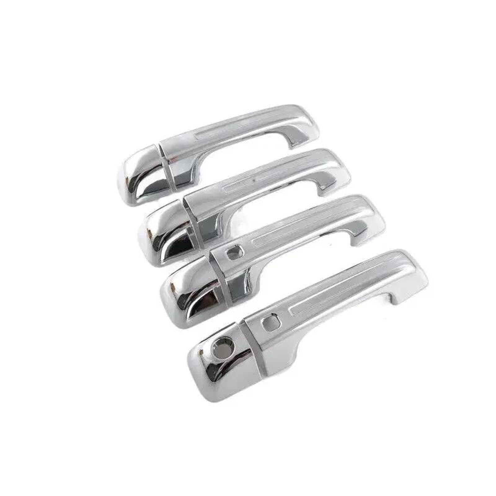 Yytemd Chrome Smart Car Exterior Door Handle Cover Moulding Trim Protective Accessorie For Ram 1500 2019-2024 Chrome(Chrome Smart)