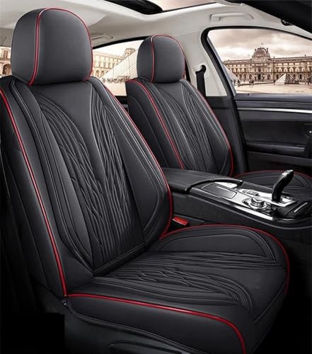 Housses de siège voiture Fiat Palio protections auto en cuir noir rouge