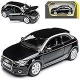 Fahrzeug ist ca 18 cm lang A*U*D*I A1 Schwarz 3 Türer Ab 2010 8X 1/24 Bburago Modell Auto mit individiuellem Wunschkennzeichen