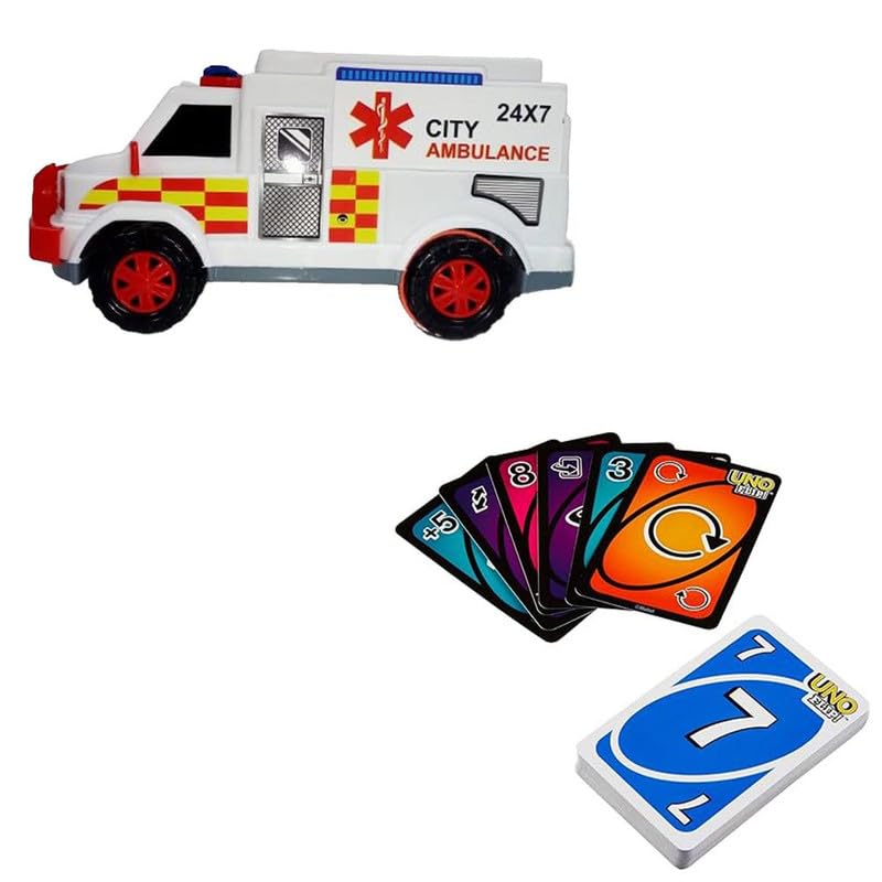 OLIFIN Toy Ambulance Push and Play for Kids | Toy for Kids | 3+ Years Flip Cards Game for Outdoor Camping– Double Sided Cards, Fun Game for Adult & Family (180 Cards, Pack of 2)
