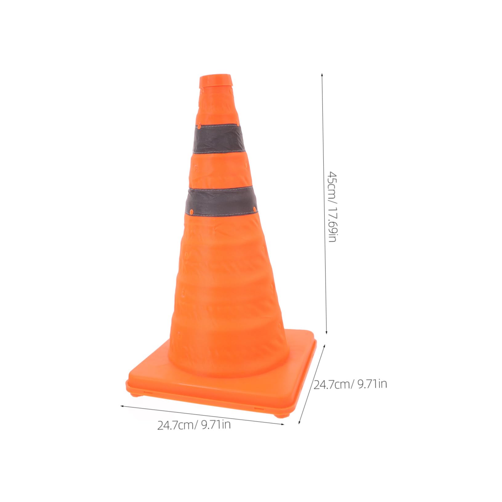 HEALLILY Foldable Traffic Cone Compact Design for Reflective Safety for Enhanced Visibility