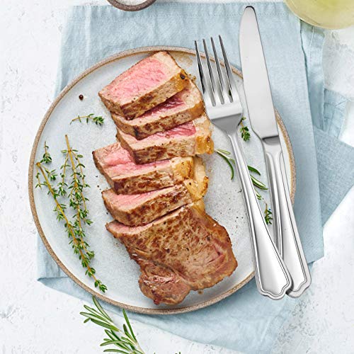 E-Far Dinner Forks Set Of 12, E-Far 7.9 Inch Stainless Steel Forks For Home, Kitchen Or Restaurant, Non-Toxic & Mirror Polished, Scalloped Edge & Dishwasher Safe thumb #4