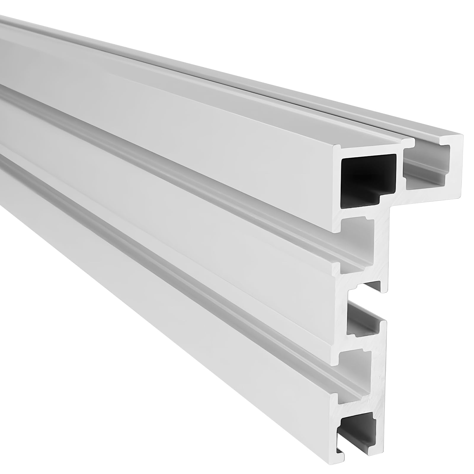 DBREAKS Guida a T per scanalature, scanalatura a T in alluminio da 75 mm, scanalatura a T fai-da-te, modifica del banco da lavoro per la lavorazione del legno per il fissaggio della recinzione(800MM)