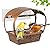 Window Bird Feeder,Durable Metal Bird Feeders for Outside with Long Super Adhesive Sheet, Outdoor Multifunctional Design, Window Mounted & Outdoor Hanging & Fixed On The Wall, Wild Bird Watching Gift