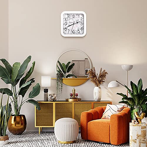 Horloge murale Tour Eiffel carrée de 26cm avec grands chiffres - 8