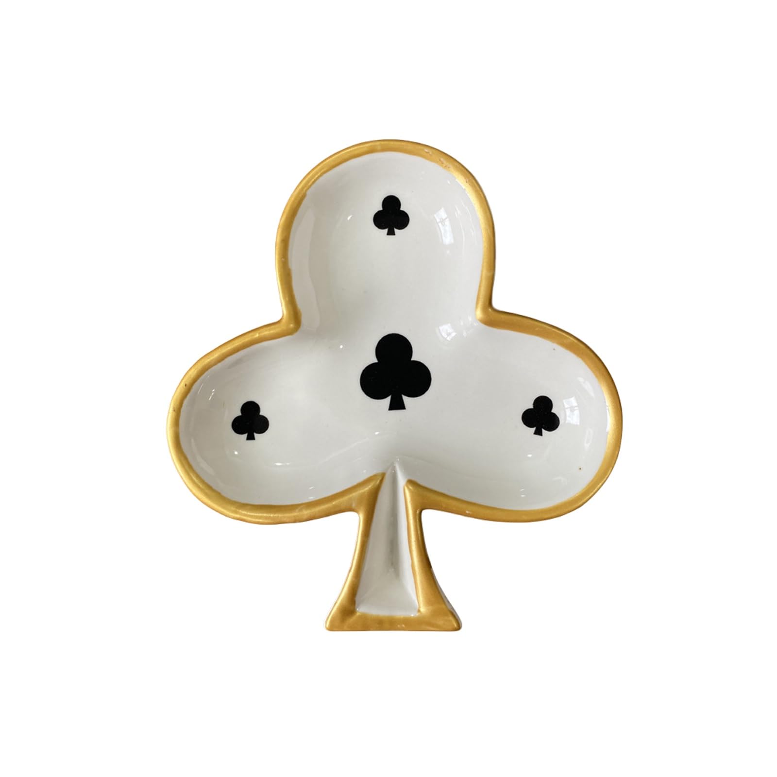 Amazon.co.jp: トランプ皿、トランプリングプレート、トランプジュエリートレイ、ナットプレート、収納プレート、ハート、スペード、クラブ 、ダイヤモンド装飾トランプ皿、セラミックドライフルーツプレート(クラブ) : ホーム＆キッチン