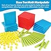 Torlam 131 PCS Base Ten Blocks for Math - Place Value Blocks, Plastic Base 10 Math Manipulatives 1st Grade, Math Counters, Math Cubes, Counting Cubes for Kids Math (Upgraded Version) #4