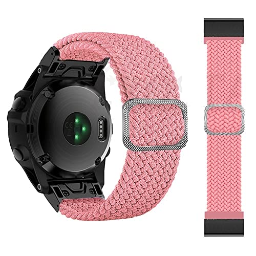 Correa de nailon de 22mm para Garmin Fenix 6 Pro y Epix, pulsera resistente en color ágata