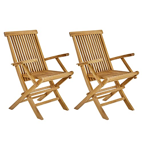 NATERIAL - 2er Set Gartenstühle ANTEA Origami - Gartenstühle mit