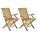 Produktbild NATERIAL - 2er Set Gartenstühle ANTEA Origami - Gartenstühle mit Armlehnen - Klappstuhl - Gartensessel klappbar - 61 x 54 x 88 cm - Teak FSC - Beige - Terrassenstühle - Essstühle