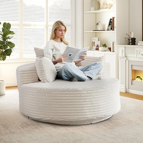 Sillón Plegable Peluche Beige miniatura 6