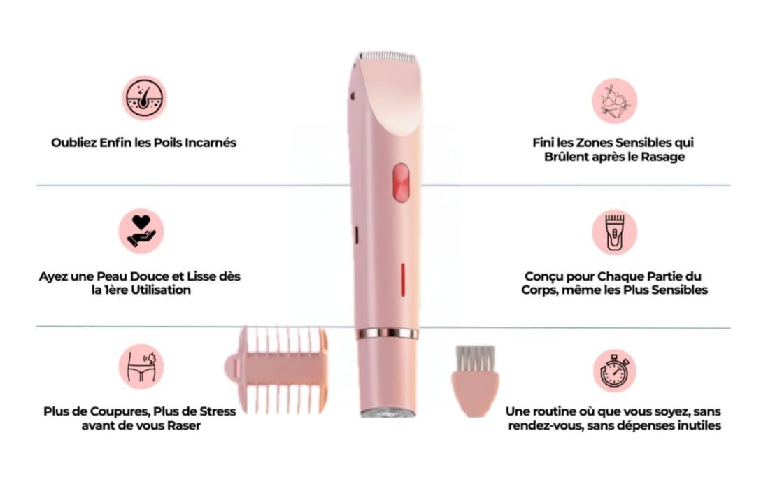 Kelya Rasoir 2 En 1 Femme, Conçu pour Chaque Partie du Corps, même les Plus Sensibles (Bleu)