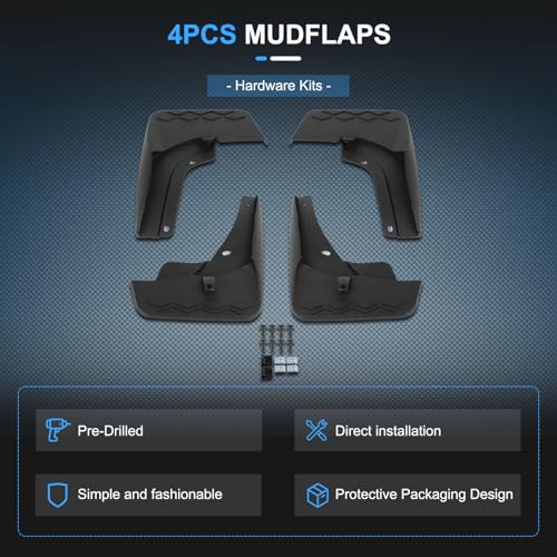 Image of ECCPP 4Pcs Mud Flaps Splash Guards Replacement for 2024 Volkswagen Tiguan 1.4L 2.0L Front & Rear Mud Guards
