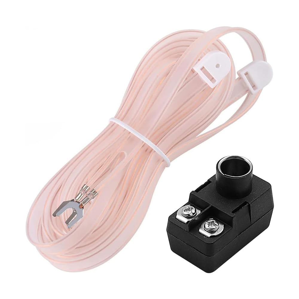 Alnicov Antena wewnętrzna FM Antena przewodowa T-Cable Antena i adapter transformatora 75 omów F dla ulepszonego odbioru stereo FM