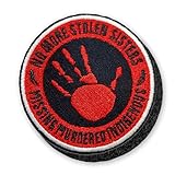 MMIW No More Stolen Sisters Missing Murdered Indigenous Hook and Loop Patch Woman Hands No Moere Stolen Hook & Loop Embroidery Patch for Caps, Backpacks, Jackets, Uniform DIY Patches Gifts 3 Inches
