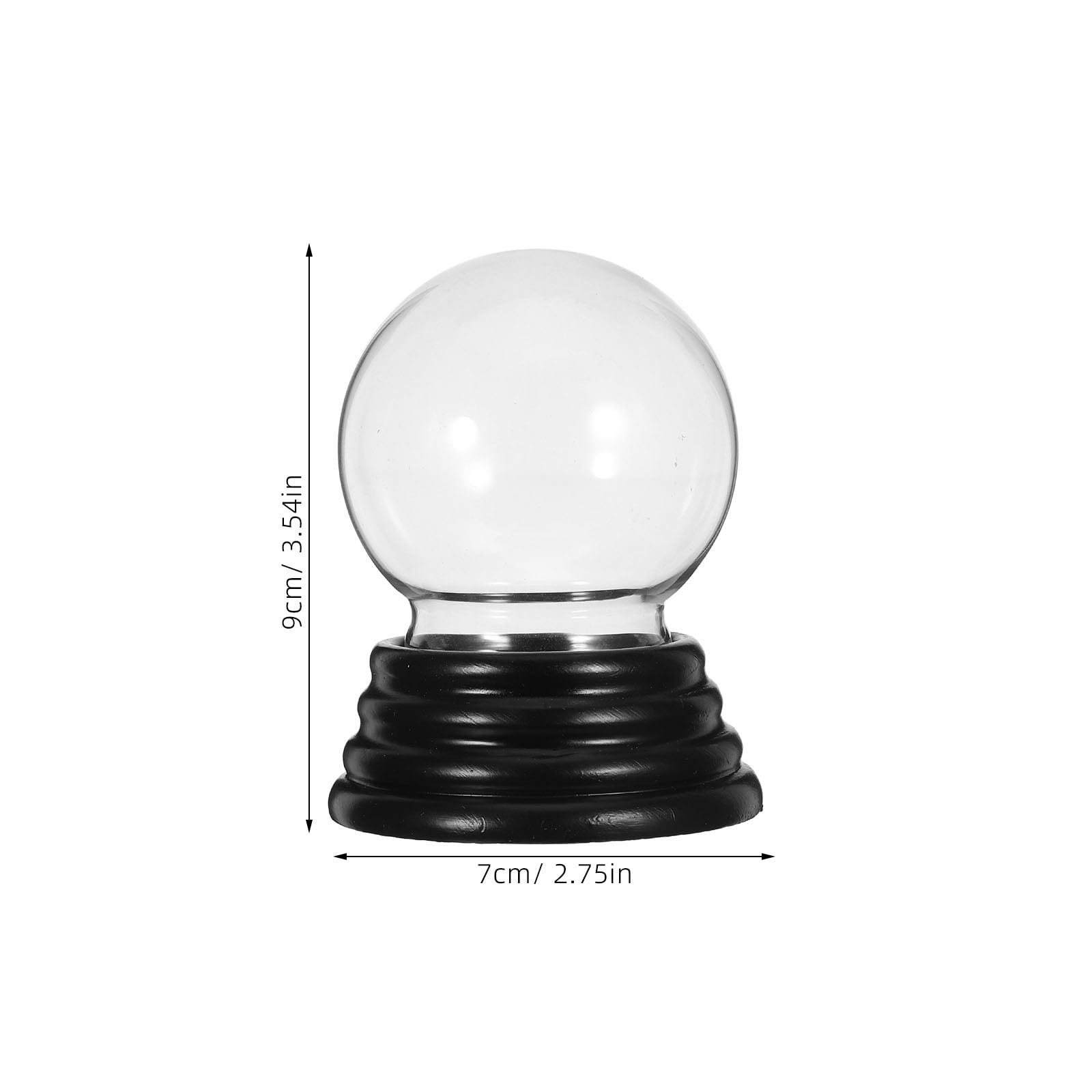 TOYANDONA 3 Piezas Bola de Nieve de Cristal Transparente con Base,