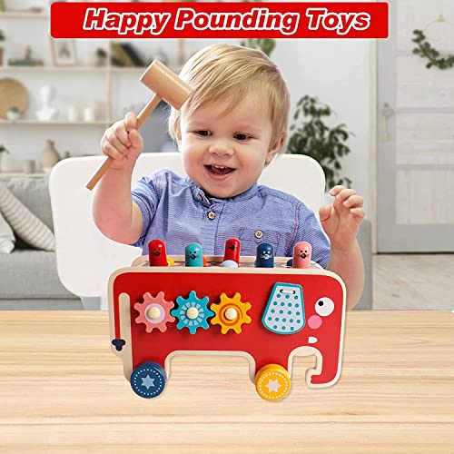 Carro de martelo multifuncional para cachorrinho GKPLY, brinquedo de engrenagem de xilofone para beb
