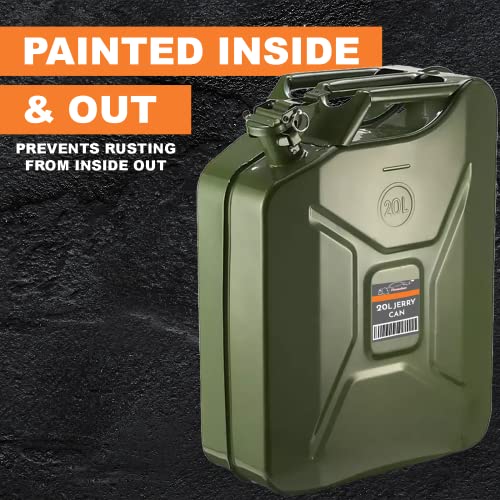 Xtremeauto Jerry Can Fuel Can Metal Petrol Can Water Container Cans Extra Large Liquid Storage Canister For Diesel, Petrol, Oil & Water Container -UN Approved, TUV/GS Certified (20L Jerry Can), Green 4 Xtremeauto Jerry Can Fuel Can Metal Petrol Can Water Container Cans Extra Large Liquid Storage Canister For Diesel, Petrol, Oil & Water Container -UN Approved, TUV/GS Certified (20L Jerry Can), Green - Image 4