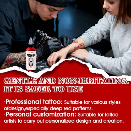 Encre Tatouage Professionnel, Encre Rouge Tatouage 90ml, Dynamic Tattoo Ink – vue 4