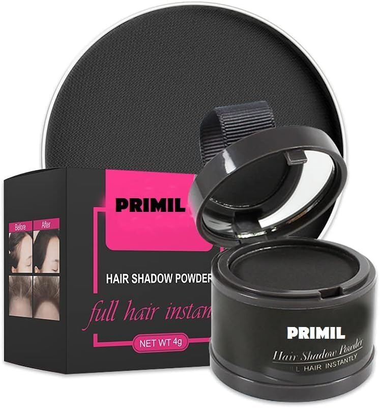 DUNGRANI ENTERPRISE Instantly Hairline Shadow - Hairline Powder, Quick Cover Grey Hair Root Concealer, Eyebrows & Beard Line, Touch Up For Thinning Grey Hairline, Windproof&Sweatproof (Black), 1 Count