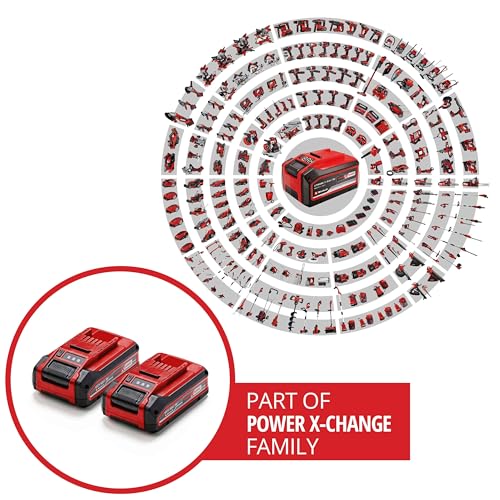 Oryginalny akumulator Einhell 4 Ah Power X-Change Plus (18 V, litowo-jonowy, uniwersalne zastosowanie do wszystkich urządzeń PXC, kontrola stanu naładowania, podwójny pakiet, w zestawie 2 x