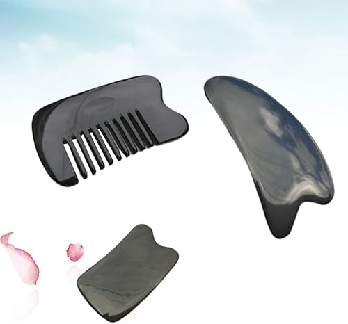 Miniatura 2 de Beavorty 3 unids guasha masaje raspador guasha herramienta de raspado guasha para ojos guasha herramientas guasha herramienta de masaje de cuerno de