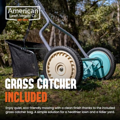 Image of American Lawn Mower 1304-14GC 14 inch 5-Blade Reel Mower with Grass Catcher