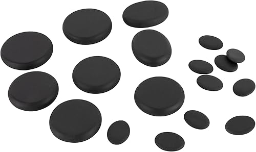 Miniatura 6 de Juego de calentador de piedras de masaje, 16 piezas de piedras de masaje caliente, kit de spa de roca de basalto volcánico, piedras calientes para