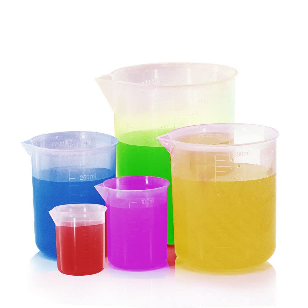 Bicchieri in polipropilene. Misuratori in plastica. (250ml, 12)