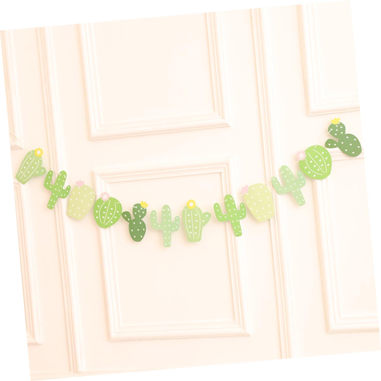 TOYANDONA 6 Pancartas De Feliz Cumpleaños Decoración De Helados Decoración De Verano Cactus Y Helado Banderines De Fiesta Tropical Banderines De Fiesta Banderines Decoración De