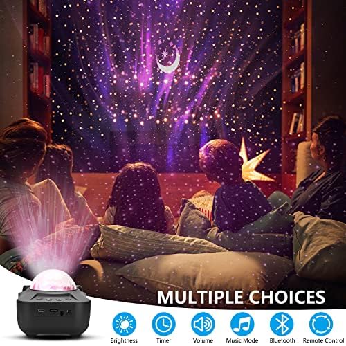 Star Light Projector Galaxy, Ocean Wave Star Sky Night Light with Color Changing and Timer, LED Star Projecter Night Light with Remote Control, for Kids Adults Party Home Decoration Christmas Gift