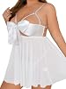 Kaei&Shi Unwrap Me Ribbon, Split Back, Flowy Gifts, 2PC Plus Size Lingerie