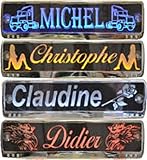LED-LEUCHTSCHILD: Hochwertig graviertes Neonschild mit beleuchtetem Namen für den LKW