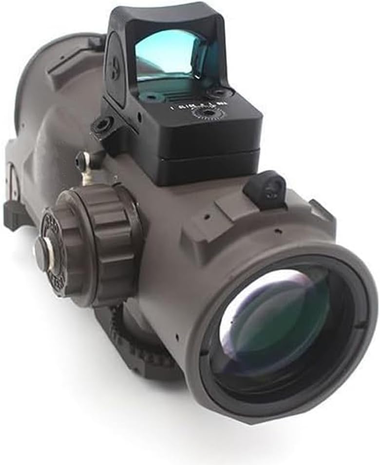 1-4x GEN3 RifleScope Holographic Fixed Dual Field of View Red Illumination Optic Scope Sight with RMR/DOTCER Mini Red Dot Compact Reflex Sight Combo, with QD Quick-Release, Fit for 20mm Picatinny Rail