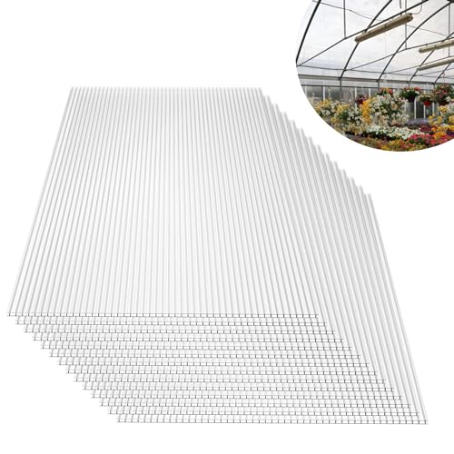Froadp 4mm Stegplatten Set, 1210x605mm Polycarbonat Hohlkammerplatten, 14...