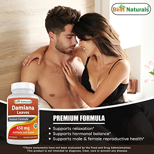 Best Naturals Damiana Leaves 450 Mg & L-Arginine L-Ornithine 1000Mg #TOP4