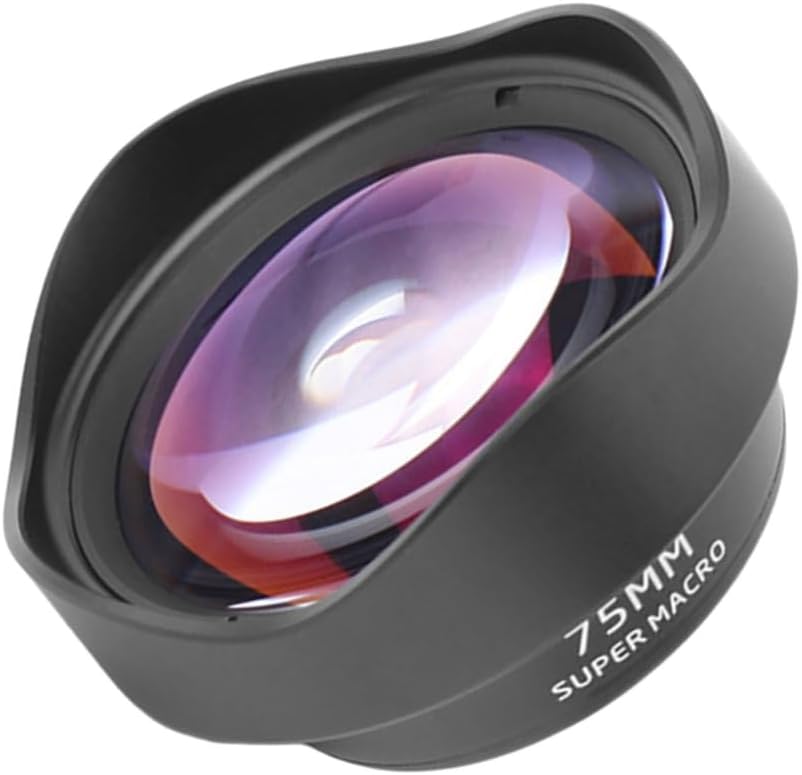 Universal 75mm Macro Lens Super Telephoto Phones Macro Lens with Multi-Layer Coating Compatible for Most Smartphones
