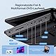 WOLFANG 9,5 Tragbarer DVD-Player für Kinder im Auto mit 7,5 HD-Schwenkbildschirm, Stereo-Lautsprechern, 6 Stunden Akkulaufzeit, Sync-TV/USB/SD-Karte-Unterstützung [Kein Blu-ray Support]-WDV01