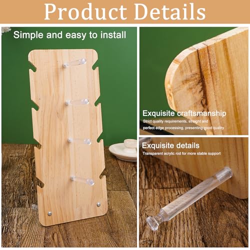 Techchii Brillenständer für Mehrere Brillen, Brillenaufbewahrung Ständer Holz, Sonnenbrillen Organizer Tragbar Brillen Ständer, Geeignet für Schreibtisch, Frisiertisch, Schreibtisch, Schlafzimmer