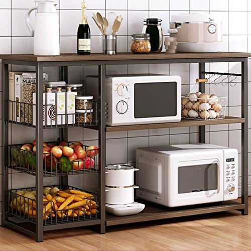 Generisches Stehendes Küchenregal mit Holzplatte 80/100cm