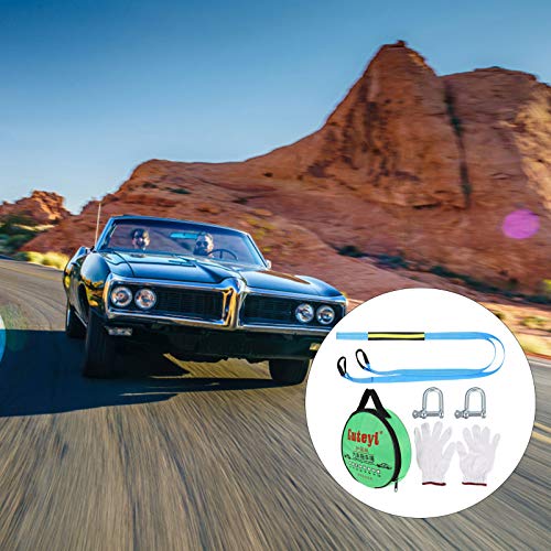 CLISPEED Cinta de Reboque Corda Conjunto 8 Toneladas 5 Metros Luminosa Cinta Do Guincho Com U- Em Fo